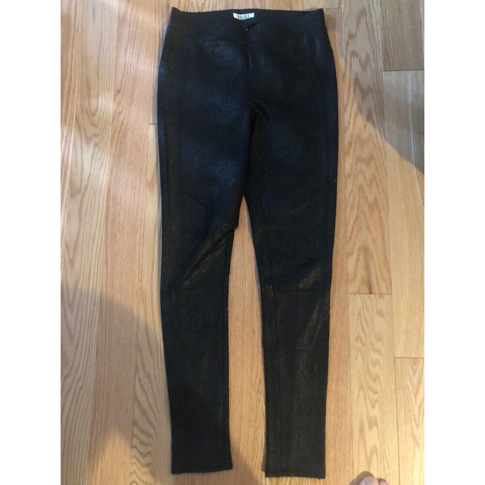 Mudd Leggings Black Gray Leopard Print Jegging Stretch Women Size Small